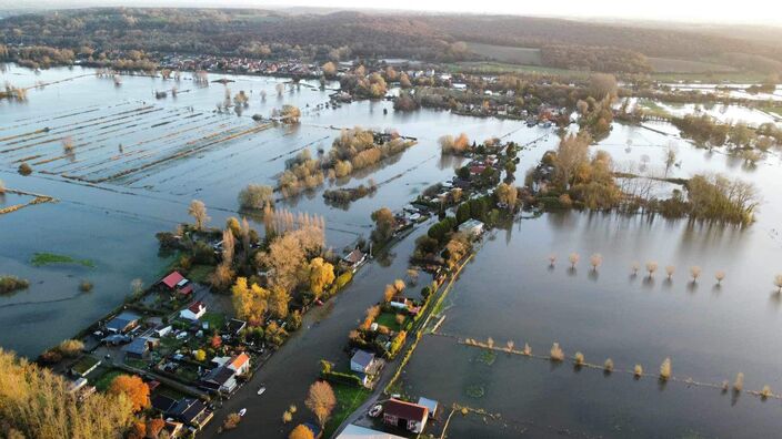 Les inondations dans la commune de Serques
