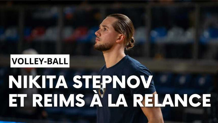 Nikita Stepnov avant Reims - Rennes en Ligue B de volley-ball