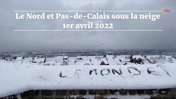 Le Nord et Pas-de-Calais sous la neige le 1er avril 2022