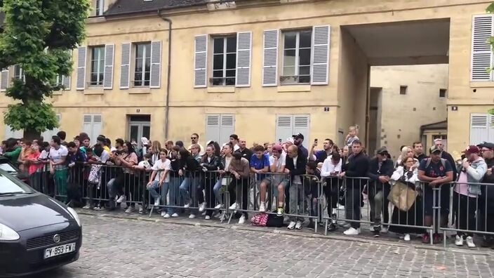 Arrivée du Real Madrid à Chantilly