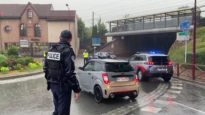 Hazebrouck : le passage inférieur inondé après les fortes pluie