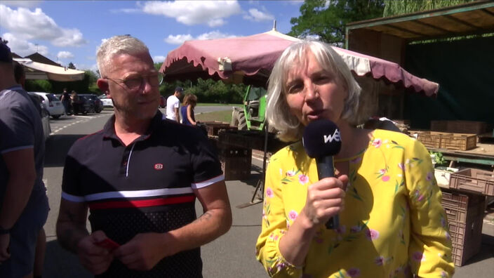 Sur le marché de La Chapelle d'Armentières pour le 1er tour des législatives 2022