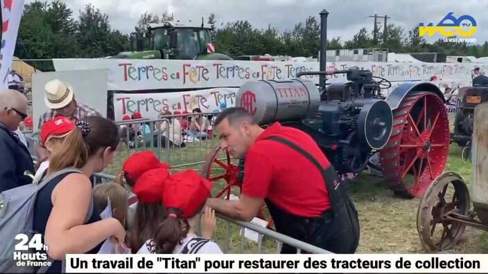 « Terres en fête » : un travail de « titan » pour restaurer des tracteurs de collection 