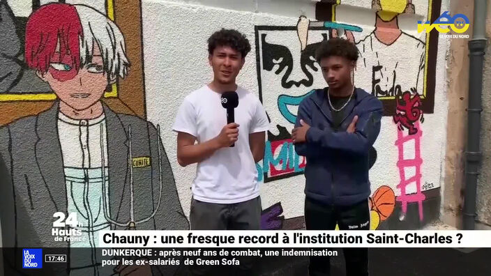 Chalny : une fresque record à l’Institution Saint Charles