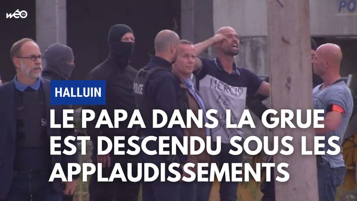 Le RAID accompagne ce papa retranché sous les acclamations !