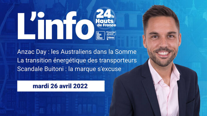 Le JT des Hauts-de-France du mardi 26 avril 2022