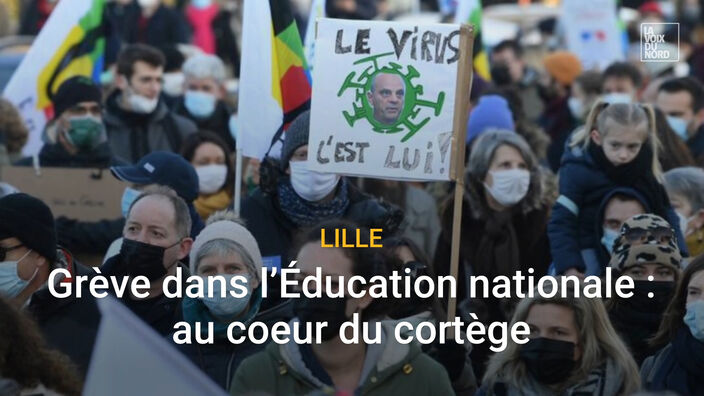 Grève à l'école : environ 2 000 manifestants à Lille