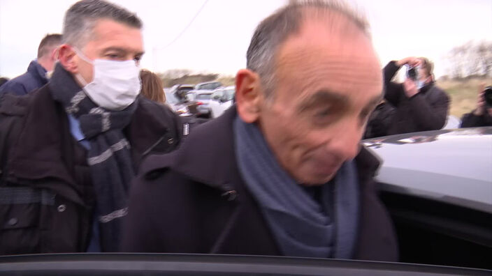 En images : Eric Zemmour à Calais sur l'ancien site de la "jungle"