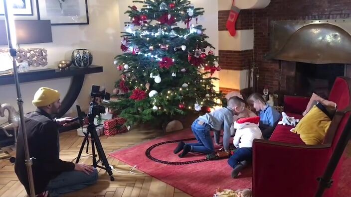 Frédéric François tourne le clip de « Petit papa Noël » au Touquet