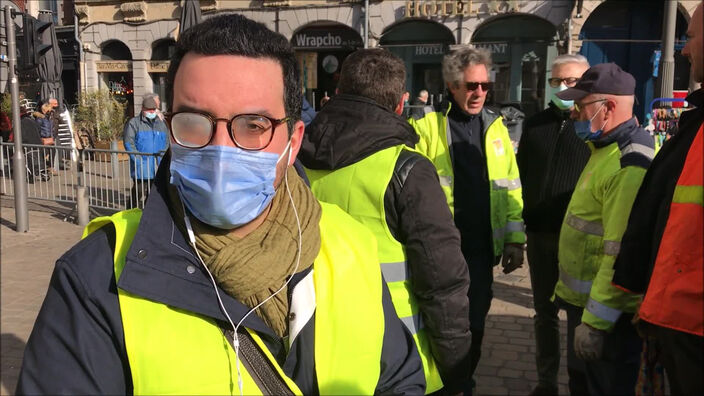 L'hôtel de ville et le beffroi d'Arras légèrement touchés par la tempête Eunice