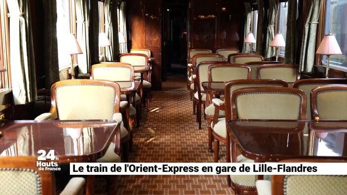 L'info des territoires : le train de l'Orient-Express en gare de Lille Flandres