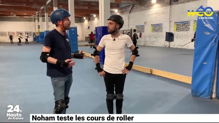 Noham teste les cours de roller