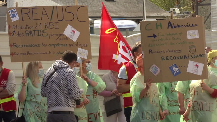 Abbeville : les soignants du service réanimation du Centre Hospitalier en grève