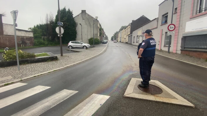 Une nappe d'hydrocarbures sur les routes de Maubeuge et Louvroil