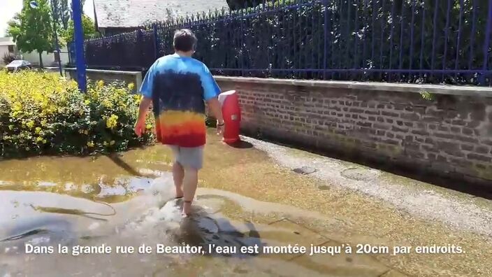 L’Oise est en crue à Beautor et La Fère