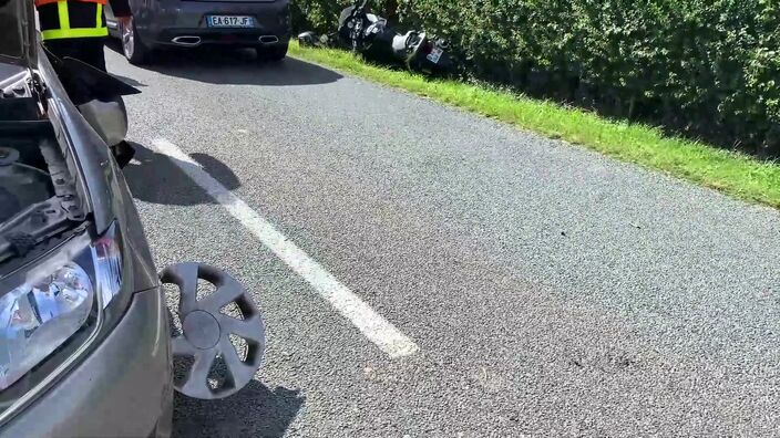 Accident entre une moto et une voiture à Eperlecques