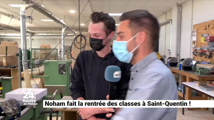 Noham fait la rentrée des classes à Saint-Quentin