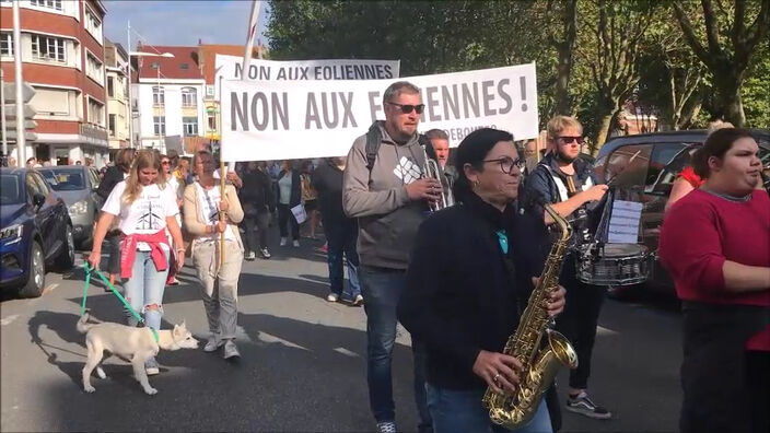 Dunkerque : une centaine de manifestants contre le projet éolien en mer