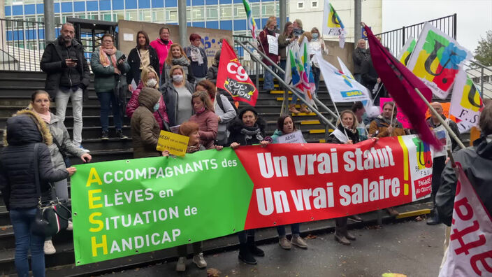 Mobilisation des AESH à Boulogne-sur-mer