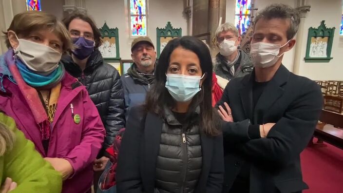 La députée Karima Delli est venue à Calais pour soutenir les grévistes de la faim