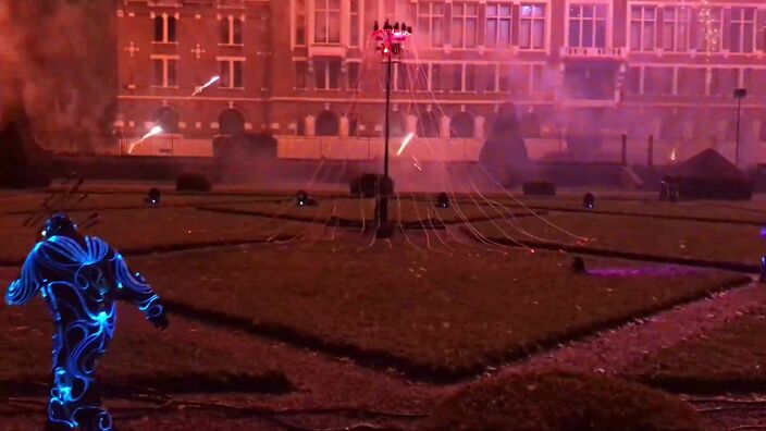 Fêtes de la Sainte-Barbe : spectacle de feu et de lumière aux ex-Grand bureaux des mines de Lens