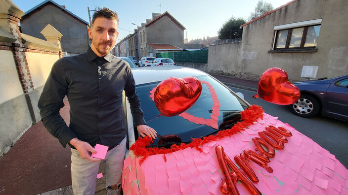 Pour la Saint-Valentin, ce Calaisien fait une surprise pas comme les autres à sa dulcinée