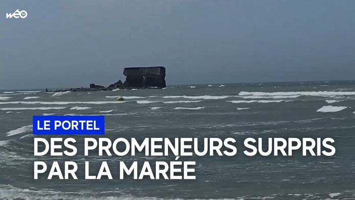 Le Portel : des personnes encerclées par la marée au fort de l’Heurt