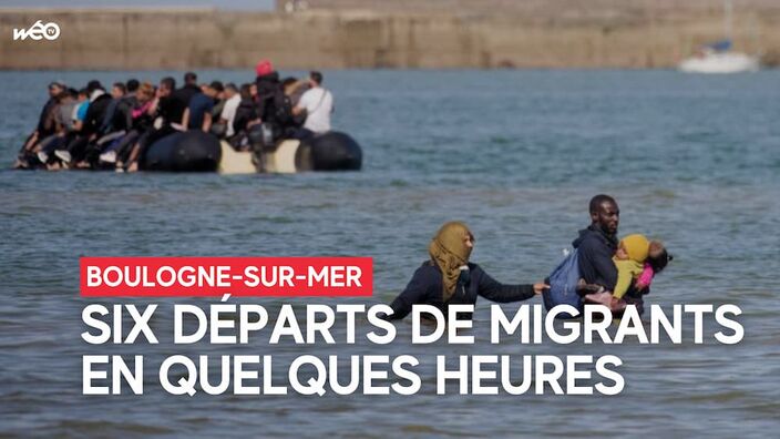 Un départ de migrants, devant des dizaines de vacanciers sur la plage de Boulogne-sur-Mer