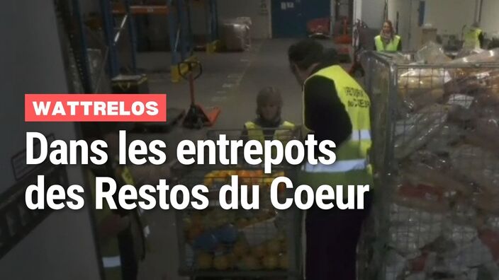 Dans les entrepots des Restos du Coeur à Wattrelos