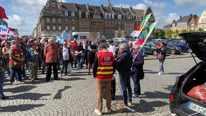 Législatives : environ 200 personnes manifestent contre l’extrême droite à Cambrai