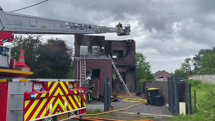 Wallers : une maison neuve ravagée par un incendie ce mardi