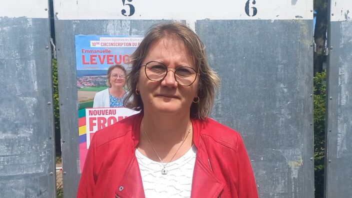 Emmanuelle Leveugle (Nouveau Front Populaire), candidate 10e circonscription du Pas-de-Calais.
