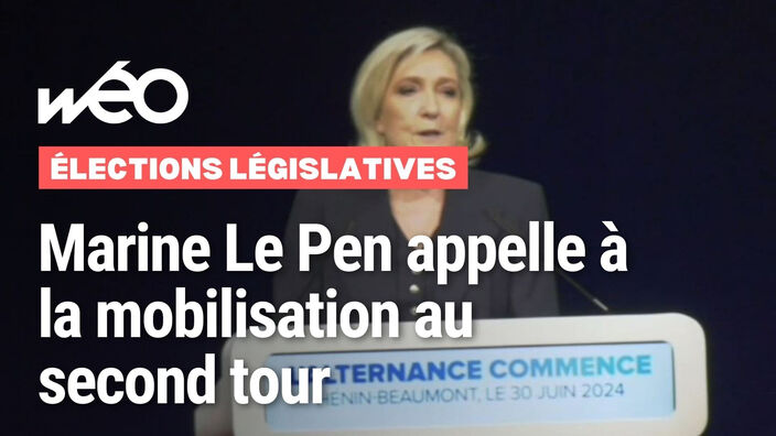 Discours de Marine Le Pen après l'annonce des résultats du 1er tour des législatives