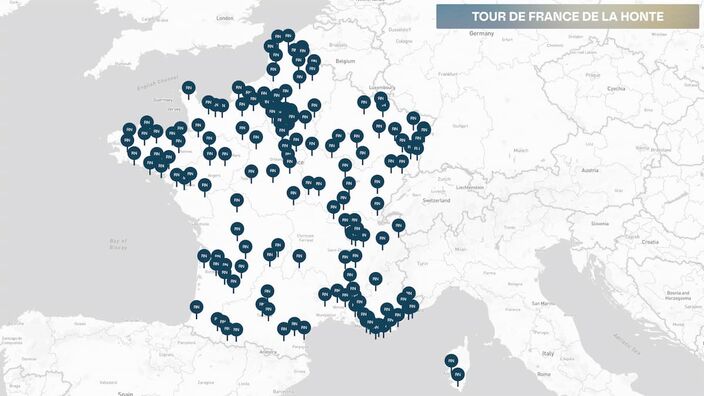 Capture d'écran du site internet "Tour de France de la honte"