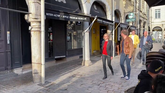 Arras : l’arrivée victorieuse d’Agnès Pannier-Runacher place des Héros