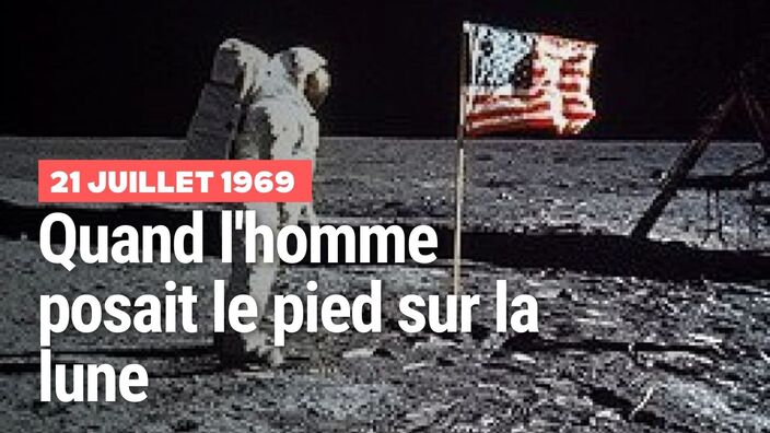 Une du 21 juillet 1969 : les humains marchent sur la Lune