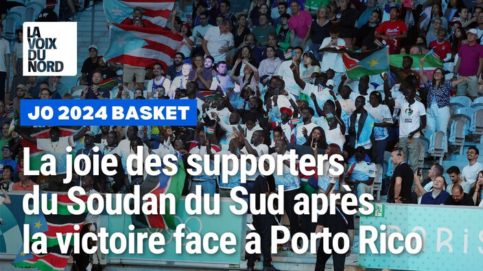 JO 2024 Basket : la joie des supporters du Soudan du Sud après la victoire face à Porto Rico à Villeneuve d’Ascq