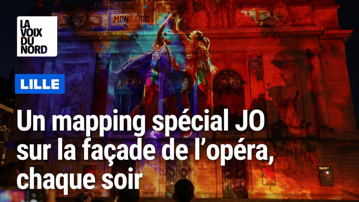 Une vidéo mapping spécial JO vous attend tous les soirs sur la façade de l’opéra à Lille