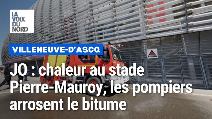 JO 2024 - Chaleur au stade les pompiers, arrosent le bitume d’eau