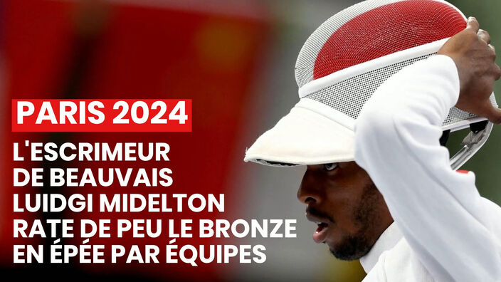 JO 2024 (escrime) : Luidgi Midelton rate de peu le podium à l'épée par équipes