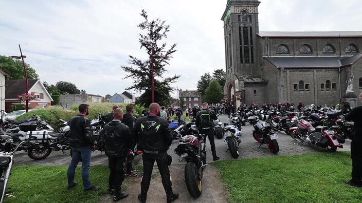 Funérailles à Boussois de Logan Marcoux, chef de gang, surnommé Tank MCX, tué à Aubigny au bac le 4 août 2024