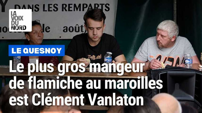 1 kilo 380 g de flamiche au maroilles avalé par Clément Vanlaton en 12 mn au Quesnoy