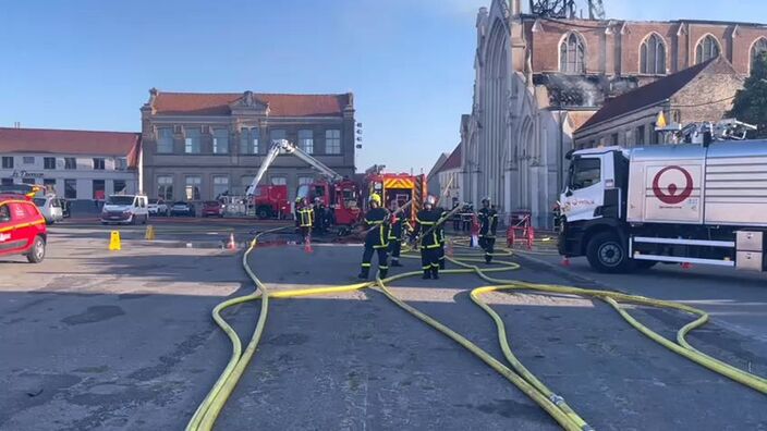 Saint-Omer : l'église de l'Immaculée-Conception a pris feu ce lundi 2 septembre vers 4 heures