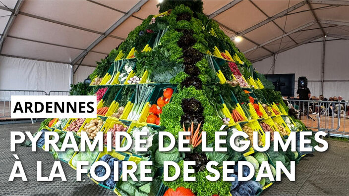 Une pyramide de légumes trône à la Foire agricole de Sedan