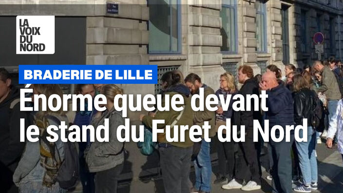 Braderie de Lille : énorme queue devant le stand du Furet du Nord