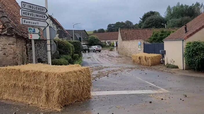 A Escalles, les fortes pluies provoquent des inondations et coulées de boue