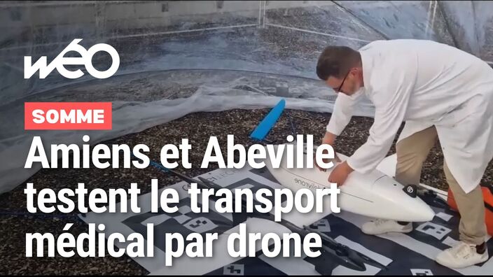 Le transport médical par drone prend son envol entre le CHU à Amiens et Abbeville