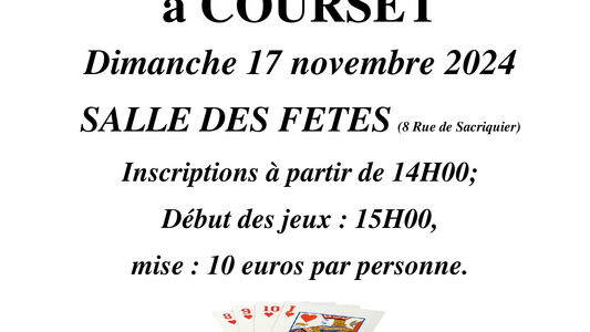 Concours de BELOTE avec partenaire