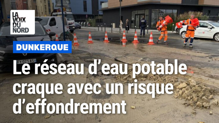 Dunkerque : le réseau d’eau potable craque avenue de l’Université, risque d’effondrement