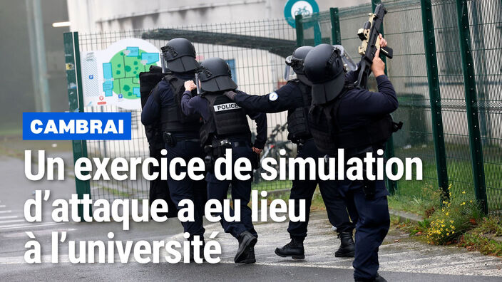 L'impressionnant exercice de simulation d'attaque des forces de l'ordre à l'université de Cambrai